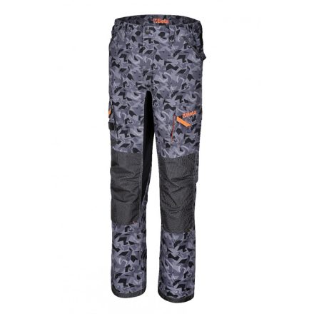 7818CM Sokzsebes munkanadrág, tartós, kényelmes és praktikus. Egyedi terepszínű design. XXXL