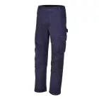 7840BL T/C twill munkanadrág 245g, kék. Derékban oldalt elasztikus. XS