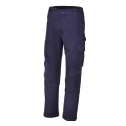 7840BL T/C twill munkanadrág 245g, kék. Derékban oldalt elasztikus. S