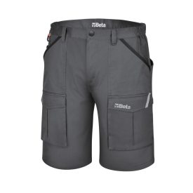 7931MG XXL Bermuda munkanadrág, 100% pamut, szürke