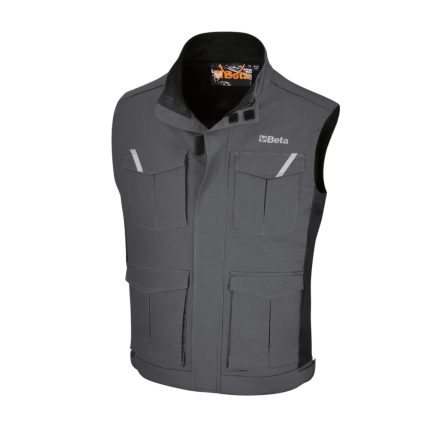 7937MG S Munkamellény, 100% pamut, szürke