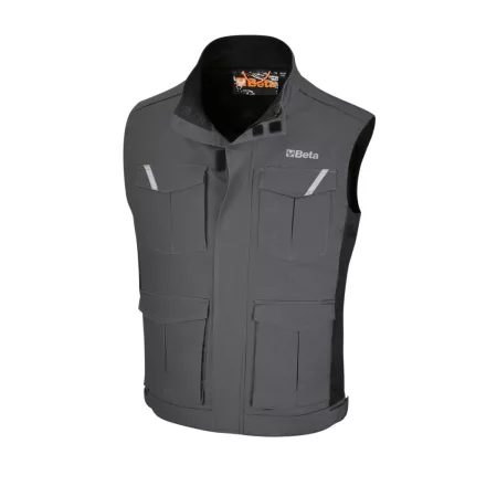 7937MG L Munkamellény, 100% pamut, szürke