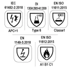7949 Többszörös védelmet nyújtó munkadzseki hőálló, lángálló, elektromos ív, hegesztési szikrák és vegyi anyagok elleni védelem. XS