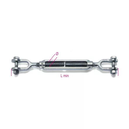 8009Z M24 Mindkét oldalon kengyeles, feszítőszerelvény, galvanizált
