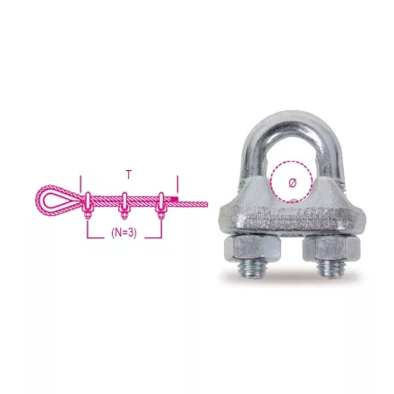 8016-K Szorítókengyel acélból, galvanizált