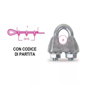 8016U-K Szorítókengyel, horganyzott EN 13411-5