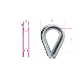 8021A 8 ​Kötélszív, erősített kivitel, galvanizált