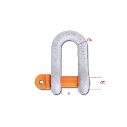 8026R 12 egyenes emelőkengyel csavaros csappal, nagyszilárdságú ötvözött acél tűzíhorganyzott