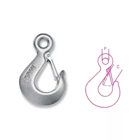 8051S-K füles emelőhorog szénacél horganyzott