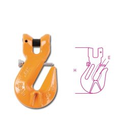   8061R - 8061F villás közelítő horog biztosító rögzítőfüllel nagyszilárdságú ötvözött acél