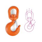 8063 emelőhorog  forgatható (terhelés alatt nem) nagyszilárdságú ötvözött acél