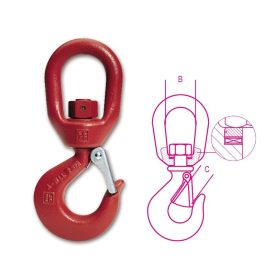   8065SC terhelés alatt forgó emelőhorog, csapágyas szénacél