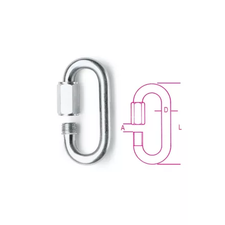 8080 10X89 Gyorscsatlakozó szem, galvanizált