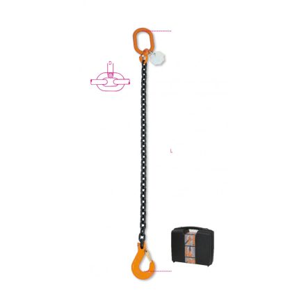 8091 D10-2 rögzítő emelőheveder 1 karos lánc táskában