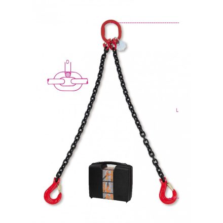 8092 rögzítő emelőheveder 2 karos lánc táskában