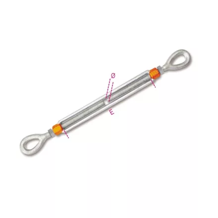 8105 Mindkét oldalon szemes feszítőszerelvény, horganyzott