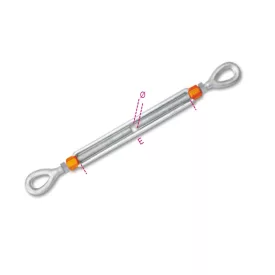   8105-K Mindkét oldalon szemes feszítőszerelvény, horganyzott