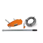 8148 Kézi csörlő, alumíniumötvözet test, csörlőkarral, drótkötéllel és horoggal szállítva 0,8t