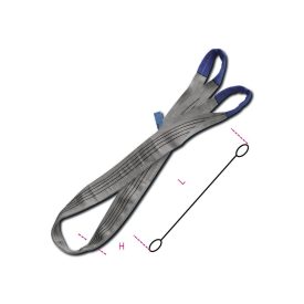   8157 4 t szürke emelőheveder kétrétegű, lapos szalag, erősített karikákkal, nagy ellenállású polieszter (PES)