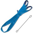 8160 8 t kék emelőheveder kétrétegű, lapos szalag, erősített karikákkal, nagy ellenállású polieszter (PES)