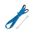 8160 8 t kék emelőheveder kétrétegű, lapos szalag, erősített karikákkal, nagy ellenállású polieszter (PES)