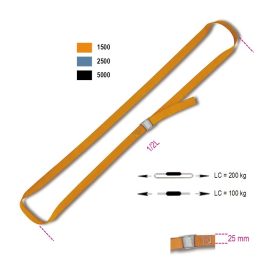  8188F Rögzítő heveder LC 200 kg, nagy szakítószilárdságú polieszter szalag (PP)