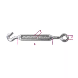 8206 M8 Horgos és szemes feszítőszerelvény AISI 316