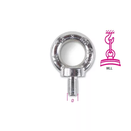 8240F M8 emelő fülescsavar, rozsdamentes acél A4 belső, KOVÁCSOLT