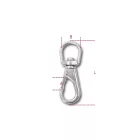 8267 10 Rugós füles horog AISI 316