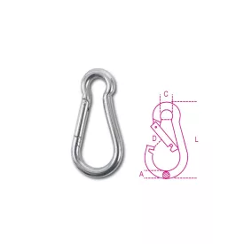   8274 10X100 Karabiner horog                                AISI 316