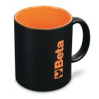 9527T Fekete kerámia bögre lézergravírozott BETA logóval