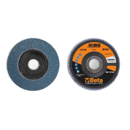 11210B 40 Csiszolótárcsák cirkónium csiszolóvászonnal, üvegszál csiszolótalp, egylamellás kivitel