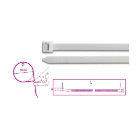   BMB1025V0   Önkioltó műanyag kábelkötegelő szalag, fehér