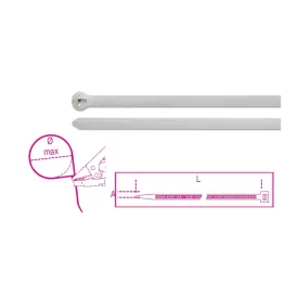   BMBL3748   Acélfogas műanyag kábelkötegelő szalag, natúr