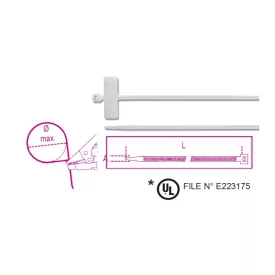   BMBT21025   Keresztben feliratozható kábelkötegelő szalag, 25x8mm, natúr