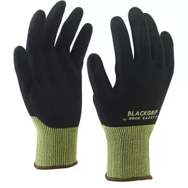   Rock Safety BLACKGRIP Nylon/spandex szerelőkesztyű habnitril tenyérmártással