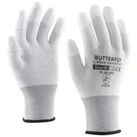   Rock safety BUTTERFLY poliészter szerelőkesztyű PU ujjvégmártással