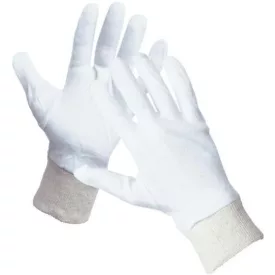   CORMORAN munkavédelmi Kesztyű rugalmas mandzsettával finom, fehérített, pamut/poliészter kevertszálas anyagból.