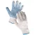 PLOVER Poliészter/pamut keverékből, varratmentes kötött munkavédelmi kesztyű PVC-vel pontozott tenyérrel és ujjakkal.