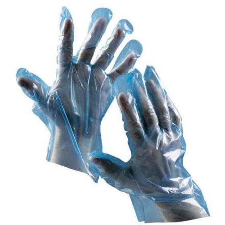 DUCK BLUE egyszerhasználatos PE kék munkavédelmi kesztyű