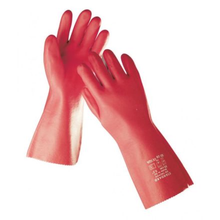 C0110001620115, STANDARD kesztyű PVC 35 cm piros 11,5