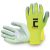 GRAJA YELLOW kötött, PU tenyéren mártott kesztyű, méret: 6, szín: Sárga