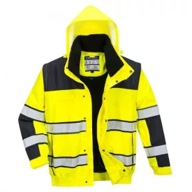   C466YBR4XL, Hi-Vis Classic Bomber dzseki, Modaflame Jólláthatósági Pólóing, Jólláthatósági
