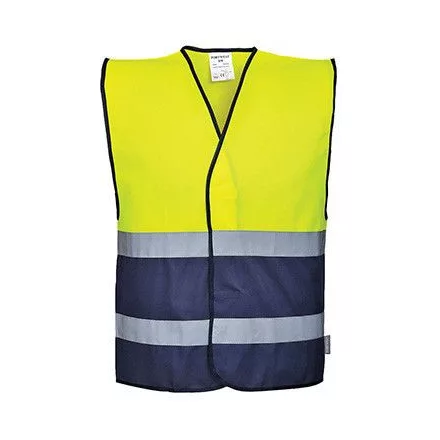 C484 Hi-Vis kéttónusú mellény, Jólláthatósági mellény