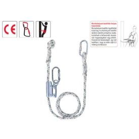   Lock szett: 2 m munkahelyzet-beállító, fonott kötél, hossz-szabályzó, 2 csavaros karabiner