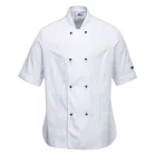 Portwest Séfruházat Rachel női rövid ujjú séfkabát, Cikkszám: C737