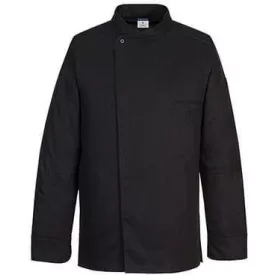 Portwest, Surrey Chef Jacket  L/S, Black, L-s