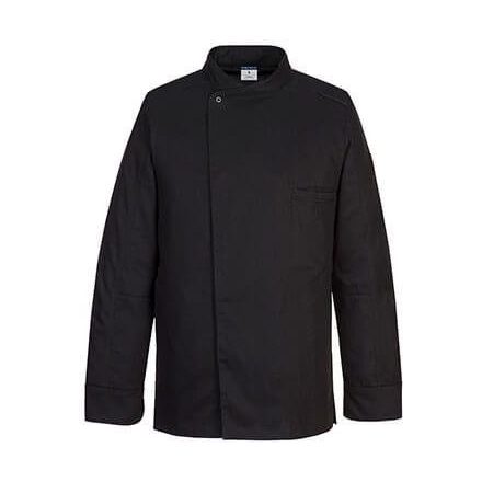Portwest, Surrey Chef Jacket  L/S, Black, M-s