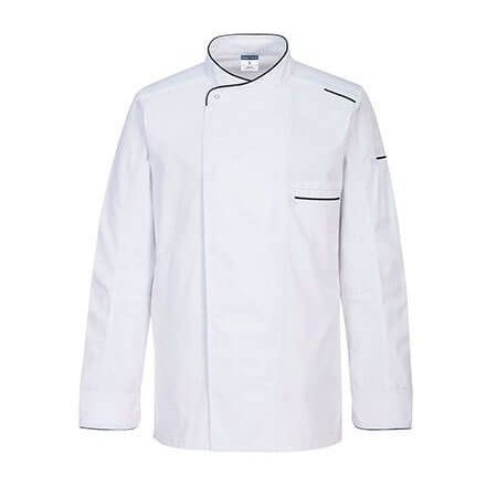 Portwest, Surrey Chef Jacket  L/S, White, XXXL-s