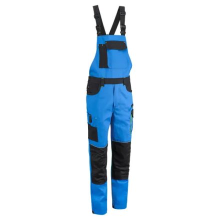 COMFORT-BP-A COMFORT ruha kék-fekete-fluoreszcens sárga munkavédelmi mellesnadrág